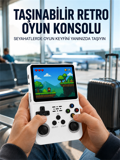 Retro Oyun Cihazı – Çift MicroSD Desteği, Çoklu Platform Uyumu, 3200 mAh Batarya Yeni Nesil