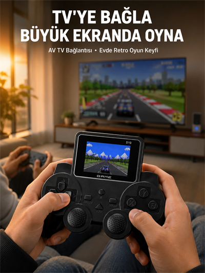 Retro Oyun Konsolu 520 Klasik Oyunlu Şarj Edilebilir El Konsolu