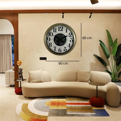 Retro Prime Classic 60 Cm Çarklı Duvar Saati