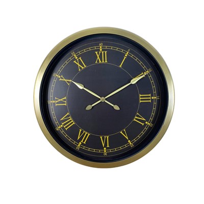 Retro Roma Rakamlı 60 x 60 Cm Metal Duvar Saati