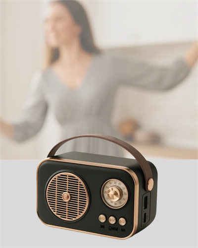 Retro Tarz Kablosuz Radyo – Bluetooth, USB ve TF Kart Girişli