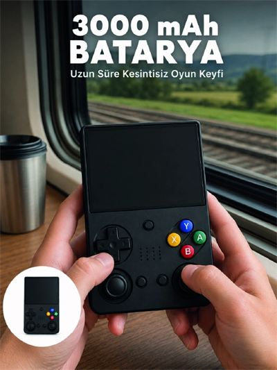 Retro Taşınabilir Oyun Konsolu 3.5 İnç IPS Ekran 26 Emülatör Destekli 64GB El Tipi Oyun Cihazı
