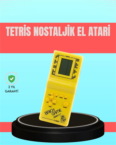 Retro Tetris El Aterisi – Pil ile Çalışan Taşınabilir Mini Oyun Konsolu