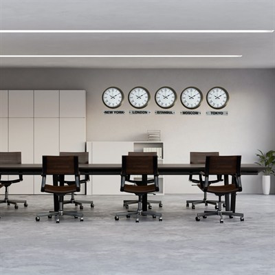 Retro World Time Series 36 Cm Metal Tabelalı Dünya Saati