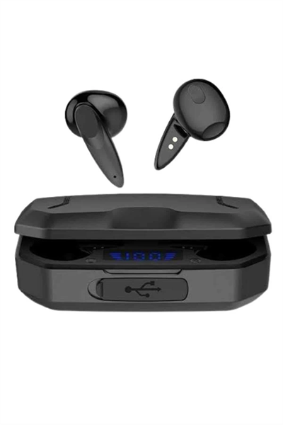 Rgb Işıklı Çift Mikrofonlu Siyah Profesyonel Oyuncu Kulaklığı Kablosuz Kulakiçi