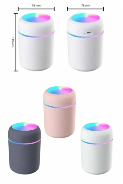 Rgb Işıklı Ulrasonik Ledli Hava Nemlendirici Buhar Makinesi Buhardanlık