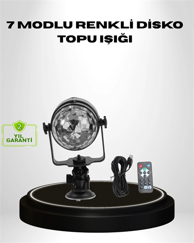 Ritme Duyarlı LED Disko Topu – Renkli Işık Gösterili Parti Lambası