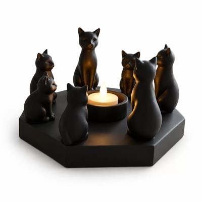 Ri̇tüel Kedi̇ Mumluk Bi̇blo Plasti̇k 20 Cm Siyah