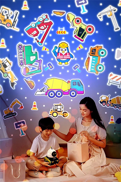 Robot Projeksiyon Gece Lambası Hoparlörlü Şarjlı Yıldızlı Gökyüzü Temalı LED Projeksiyon Lambası