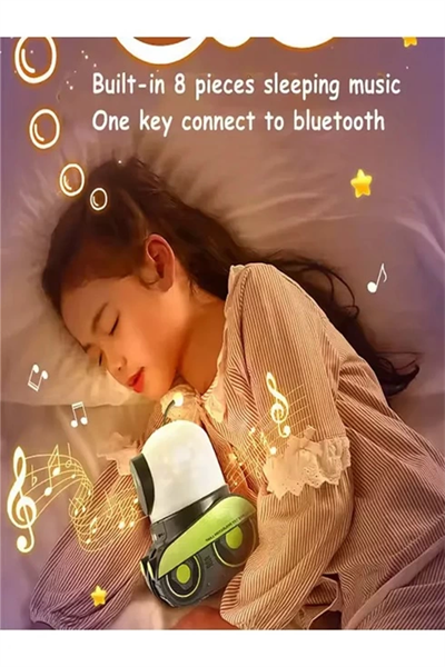 Robot Projeksiyon Gece Lambası Hoparlörlü Şarjlı Yıldızlı Gökyüzü Temalı Led Projeksiyon Lambası