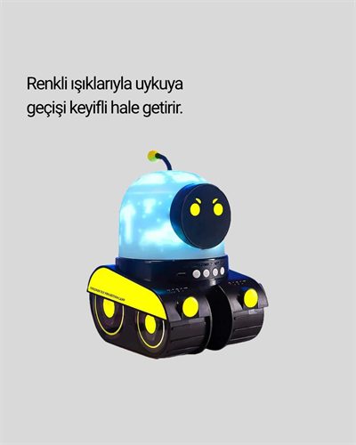 Robot Tasarımlı Bluetooth Hoparlörlü Yıldızlı Gökyüzü Projektör Yeni Nesil