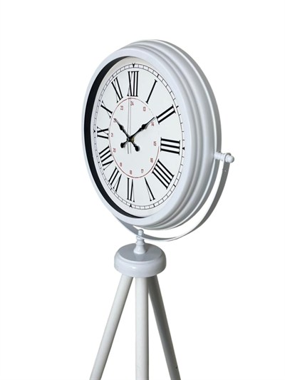 Roma Rakamlı Beyaz Tripod Ayaklı Saat