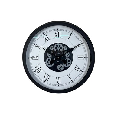 Roma Signature 60 Cm Çarklı Siyah Duvar Saati