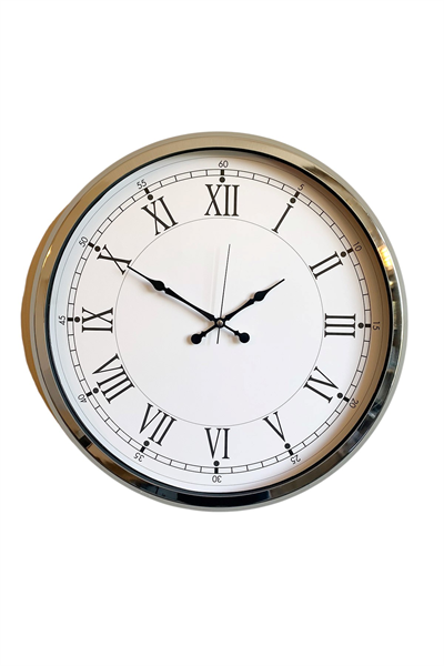 Roma Zarafeti Krom 52 Cm Metal Duvar Saati