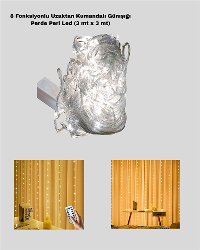 Romantik Ambiyans İçin Uzaktan Kumandalı Günışığı Peri Led