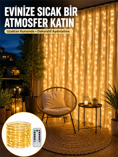 Romantik Ambiyans İçin Uzaktan Kumandalı Günışığı Peri Led Yeni Nesil