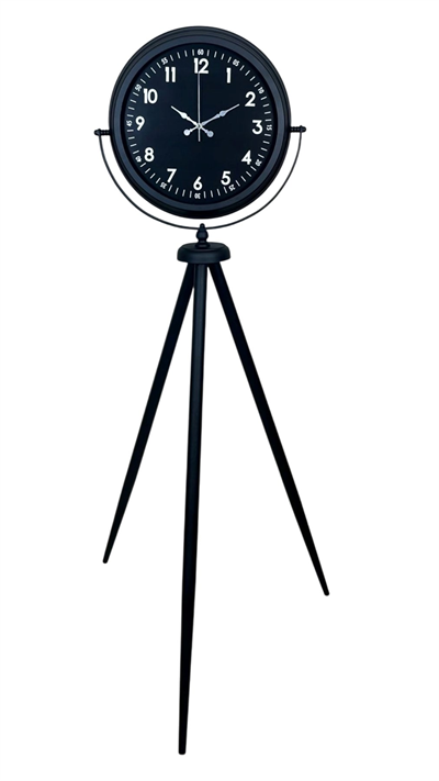 Royal Black Tripod Ayaklı Modern Tasarım Saat