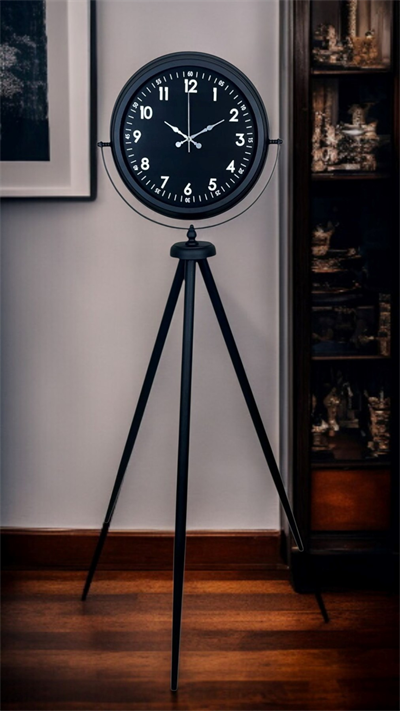 Royal Black Tripod Ayaklı Modern Tasarım Saat