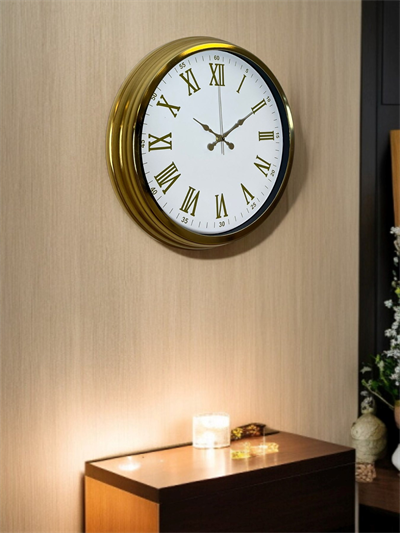 Royal White Gold 40 Cm Metal Duvar Saati