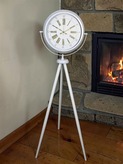 Royal White Gold Roma Rakam Tripod Ayaklı Saat