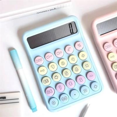 Runzon Renkli Hesap Makinesi Yuvarlak Uçlu 12 Hane Mavi RZ-822 (3936)