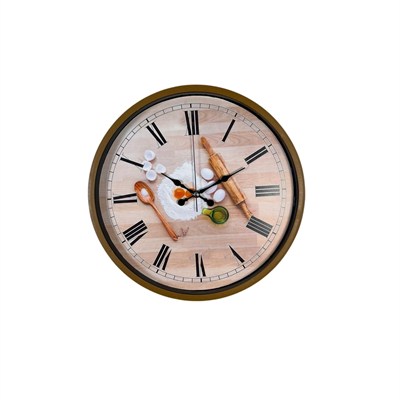 Rustic Bakery Kitchen Kahverengi 36 Cm Duvar Saati