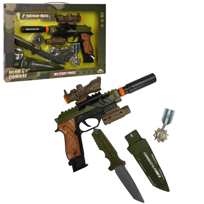 S00004308 ASKER SİLAH SET BIÇAK/SİLAH IŞIK/SES 6PR