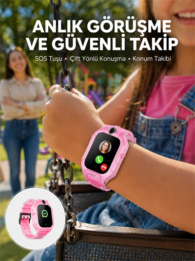 S10 Çocuk Takip Saati Güvenli Alan Uyarısı ve Sesli Mesaj Yeni Nesil
