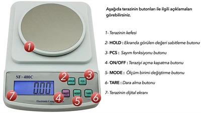 SF 400C Plus Dijital Terazi 600GR / 0.01GR (3936)