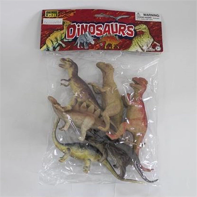 SH-9001-Vardem Poşetli 6Pcs 8 İnch  Çiftlik Hayvan ve Dinozor Set