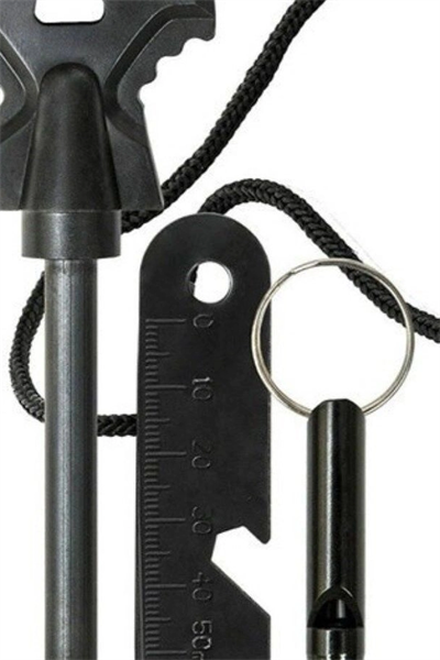 SOS Düdüklü 4x11 cm Magnezyum Çakmaktaşı Ateş Başlatma Kiti - Kampçılık BX-313526