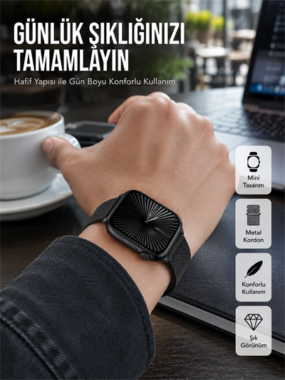 SQ-16 Mini Series 10 – Dokunmatik Akıllı Saat | Kalp Ritmi, SpO2, Uyku Takibi