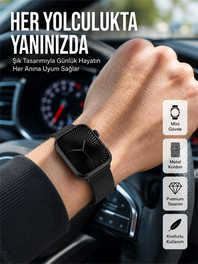 SQ-16 Mini Series 10 Akıllı Saat – 3 Kordon + Hediye Bileklik