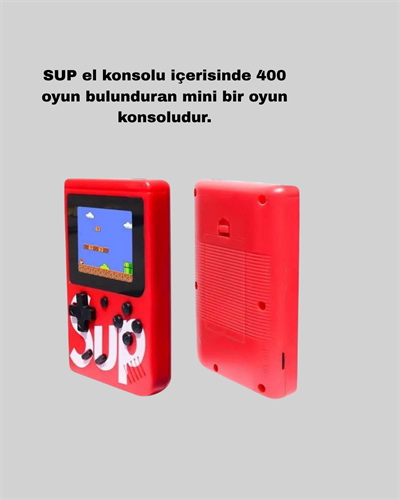 SUP Retro El Konsolu – 500 Oyun, 2 Oyunculu, 3 İnç Ekran, Taşınabilir Şarjlı Atari