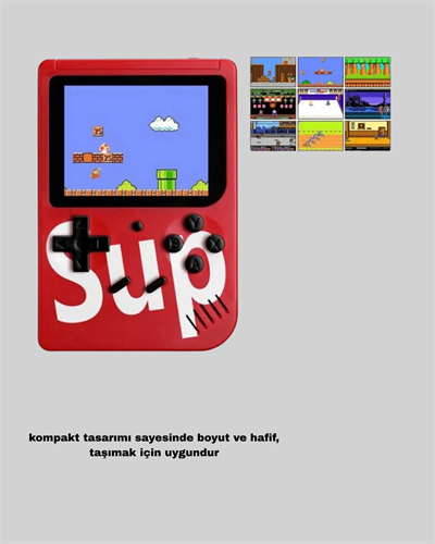 SUP Retro El Konsolu – 500 Oyun, TV Bağlantılı, 3 İnç Ekranlı Şarjlı Mini Atari