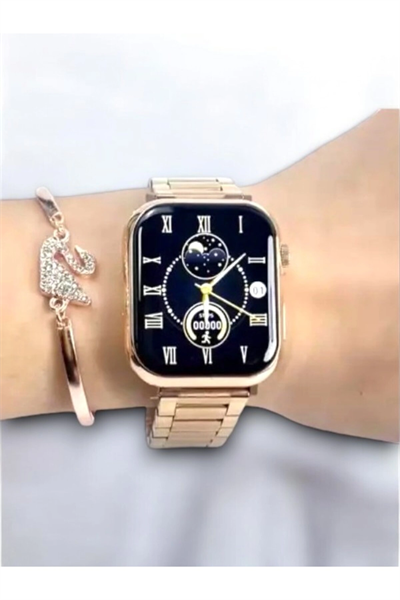 Saat - Kasa Renk: Bronz, Renk: Beyaz, Kadran Renk: Rose Gold, Özellik: Hava, Kasa Materyali: Çelik