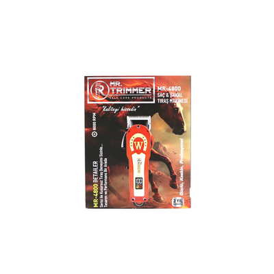 Saç - Sakal Kesme Traş Makinesi Ayarlanabilir Bıçak - 0,1mm-0,5mm 8000rpm 6 Farklı Kesim Mr-4800 Bx40