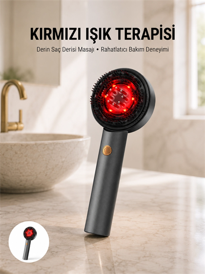 Saç Büyüme Destekleyici Elektrikli Masaj Tarak Yağ Aplikatörlü Yeni Nesil