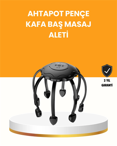 Saç Derisi Masaj Aleti 8 Bağımsız Kol 3 Modlu Derin Rahatlama