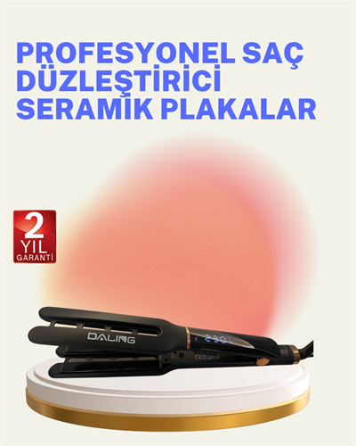 Saç Düzleştirici Seramik Plakalı 230C Hızlı Isınma 360° Kablo