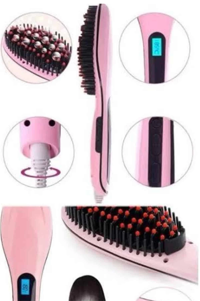 Saç Fırça Akıllı LCD Ekran Pratik Saç Düzleştirici Tarak Pratik Taşınabilir