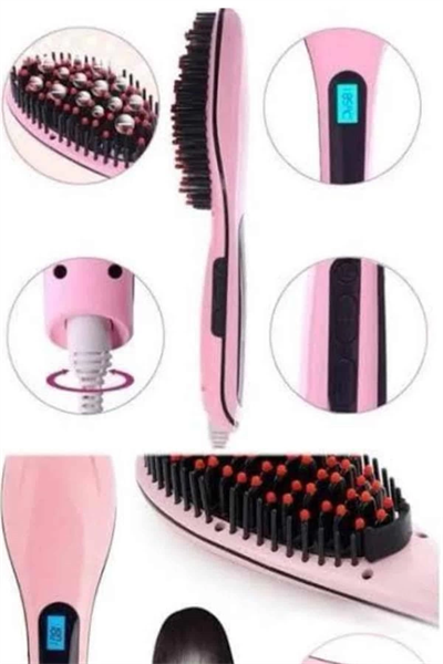Saç Fırça Akıllı LCD Ekran Pratik Saç Düzleştirici Tarak Pratik Taşınabilir