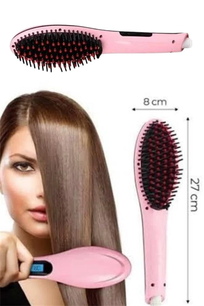 Saç Fırça Akıllı LCD Ekran Pratik Saç Düzleştirici Tarak Pratik Taşınabilir