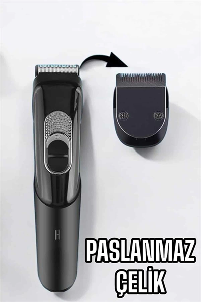 Saç Sakal Vücut Şarjlı Kablosuz Tıraş Makinesi Profesyonel Paslanmaz Çelik