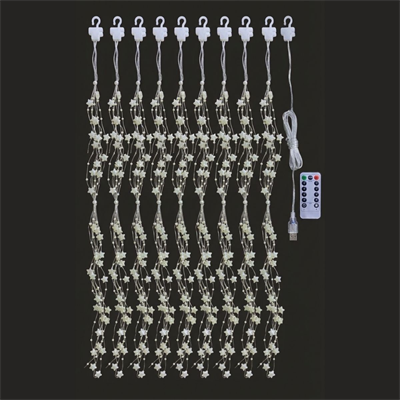 Saçaklı 3*3 Metre Yıldız Boncuklu Dekor Led USB Ev, Oda ve Organizasyon Dekoru hakkında ürün açıklaması