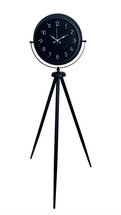 Sade Siyah Tripod Ayaklı Saat