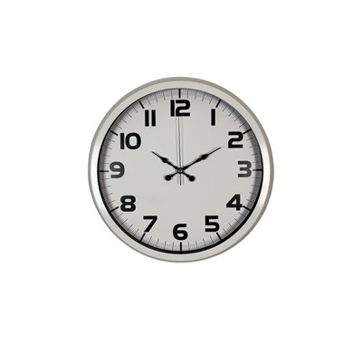 Sade Tasarım Beyaz 40 Cm Metal Duvar Saati