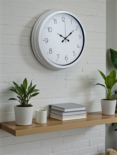 Sade Tasarım Beyaz 40 Cm Metal Standart Duvar Saati