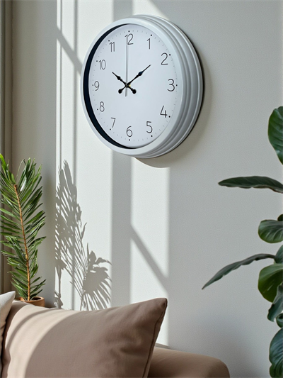 Sade Tasarım Beyaz 40 Cm Metal Standart Duvar Saati
