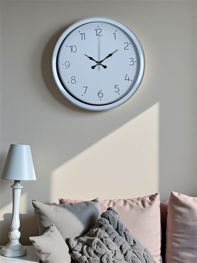 Sade Tasarım Beyaz 40 Cm Metal Standart Duvar Saati